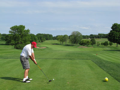 Dad on the 1st tee box at Hazeltine