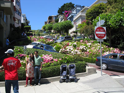 The windy Lombard Street