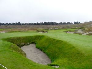 Chambers Bay 18th Fairway Bunker Fog